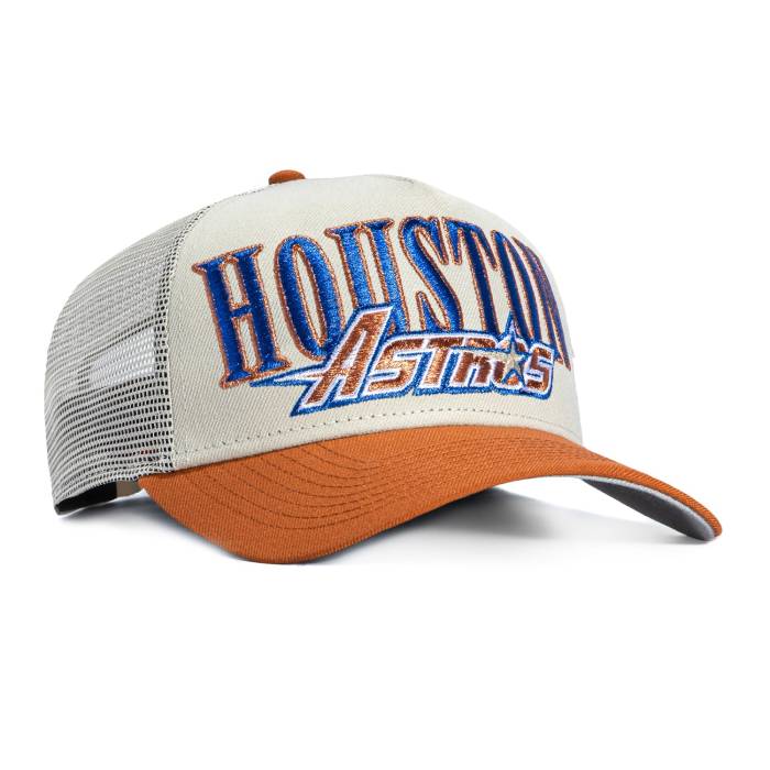 ニューエラ New Era 【 9Forty A-Frame Houston Astros Snapback Trucker Logo Hat Men Stone / Brown 】 ヒューストン アストロズ Snapback スナップバック バッグ トラッカー ロゴ メンズ 茶色 ブラウン|スニケス