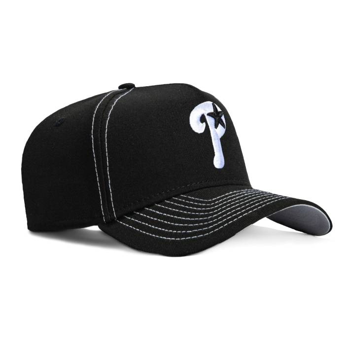 ニュー内鰓 New Era 【 9Forty A-Frame Contrast Stitch Philadelphia Phillies Snapback Alternate Hat Men Black / White 】 兄弟愛の都市 フィリーズ Snapback スナップバック 御徒面子 メンズ 黒いこと 黒いこと 白いこと ホワイ