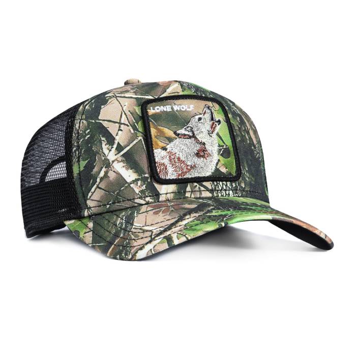 Goorin Bros 【 Camouflage Lone Wolf Adjustable Snapback Trucker Hat Men Camo 】 Snapback スナップバック 御徒面子 トラッカー メンズ 間鴨柄