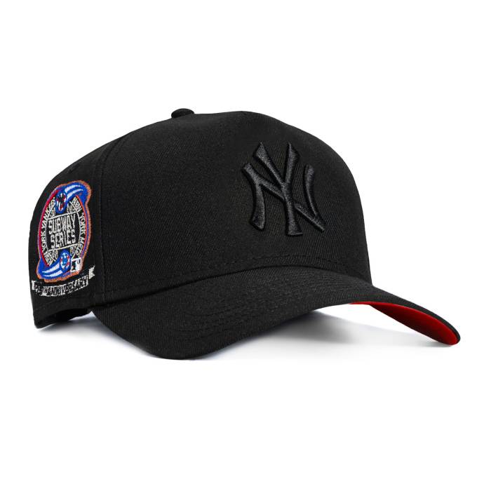 ニューエラ New Era 【 9Forty A-Frame New York Yankees Subway Series 25Th Anniversary Patch Snapback Red Uv Hat Men Black On Black 】 ヤンキース シリーズ Snapback スナップバック バッグ Red 赤・レッド メンズ 黒色 ブラ|スニケス