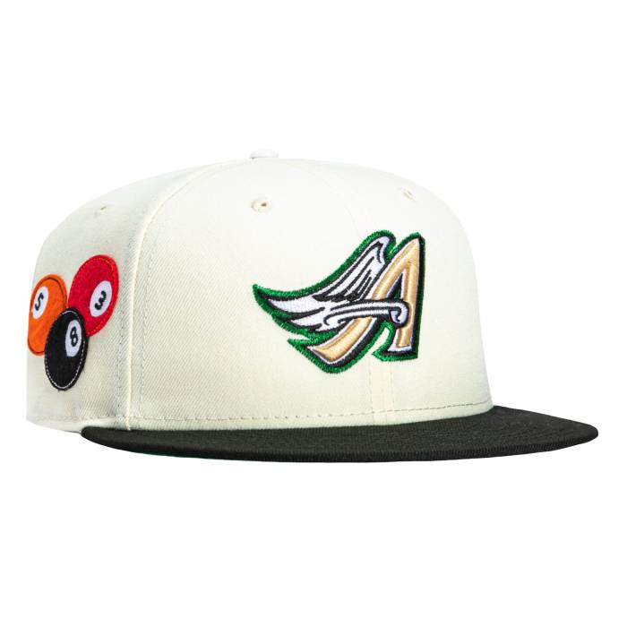 ニューエラ New Era 【 59Fifty 8-Ball Los Angeles Angels 1997 Hat Men White / Black 】 angels エンジェルス メンズ 白色 ホワイト 黒色 ブラック｜スニケス