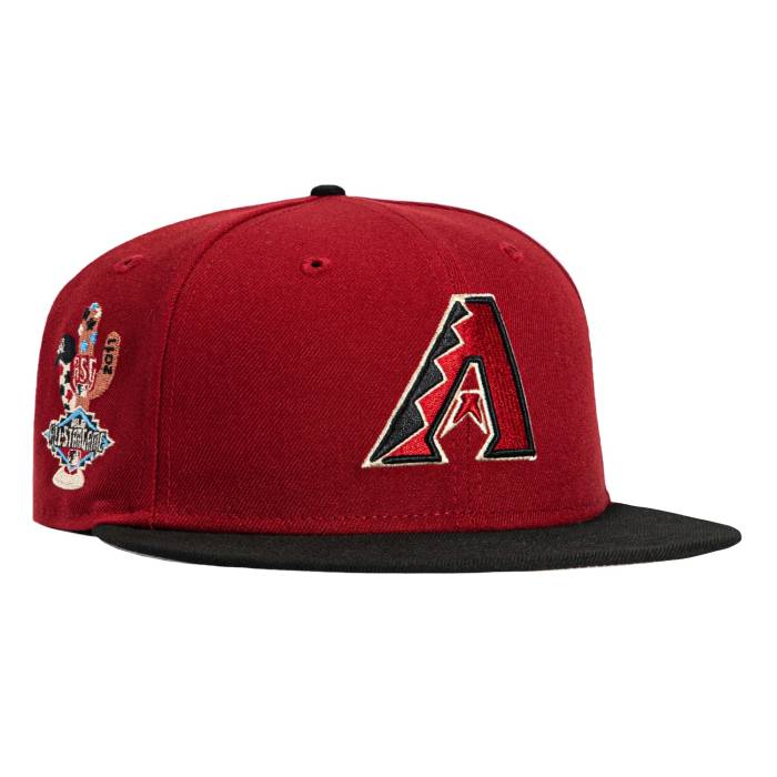 ニュー内鰓 New Era 【 59Fifty Arizona Diamondbacks 2011 All Star Game Patch A Hat Men Sedona Red / Black 】 アリゾナ 金剛石バックス Game 取り組み メンズ Red 赤・赤いこと 黒いこと 黒いこと