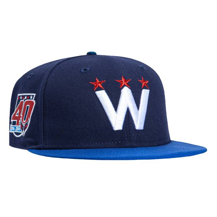【★百貨店SALE★6/11十二時2時迄】ニュー内鰓 New Era 【 59Fifty Blue Ice Washington Capitals 40Th Anniversary Patch Alternate Hat Men Navy / Royal 】 青み 青色 ワシントン州 キャピタルズ メンズ 紺色 米国海軍