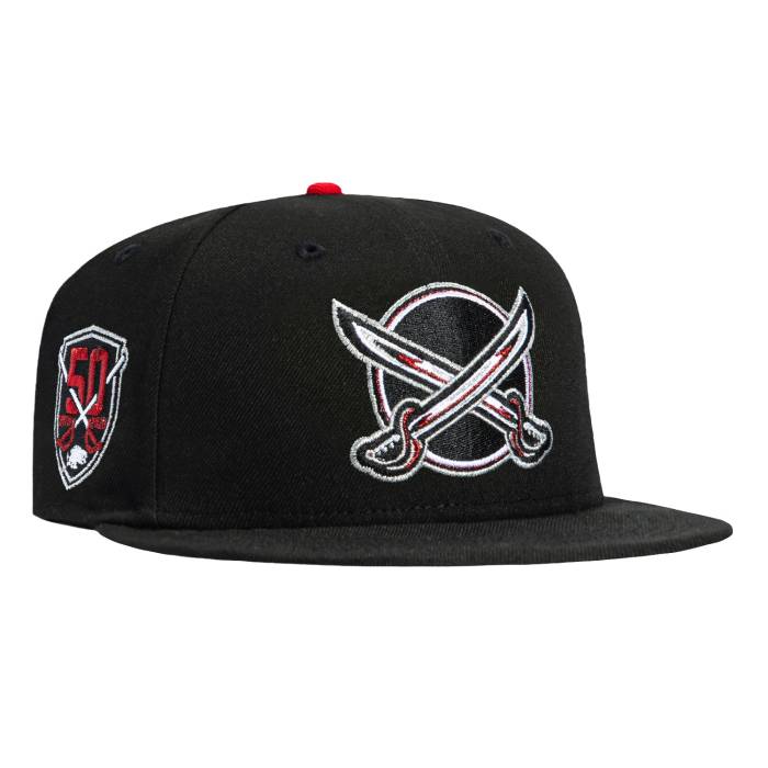 【★百貨店SALE★6/11真夜中2時迄】ニュー内鰓 New Era 【 59Fifty Buffalo Sabres 50Th Anniversary Patch 2000 Alternate Hat Men Black 】 緩衝装置置き目 セイバーズ メンズ 黒いこと 黒いこと