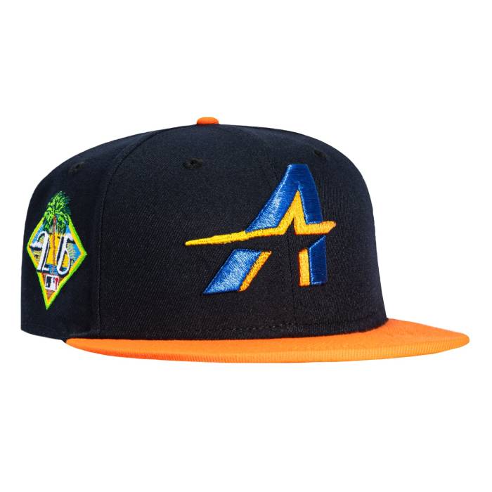 【★百貨店SALE★6/11真夜中2時迄】ニュー内鰓 New Era 【 59Fifty Houston Astros 2026 Florida Spring Training Patch Hat Men Navy / Orange 】 ヒューストン アストロズ フロリダ州 Spring 春月 形づくる メンズ 紺色 米国海軍 orange 橙・オレン