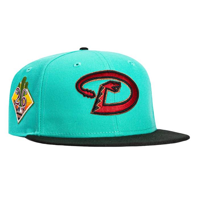 【★百貨店SALE★6/11真夜中2時迄】ニュー内鰓 New Era 【 59Fifty Arizona Diamondbacks 2026 Arizona Spring Training Patch D Hat Men Mint / Black 】 アリゾナ 金剛石バックス Spring 春月 形づくる メンズ 黒いこと 黒いこと