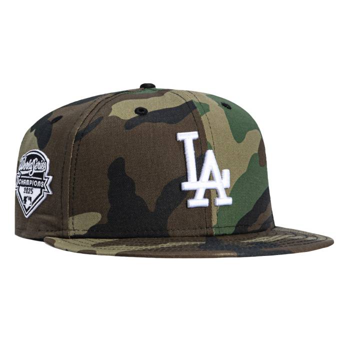 ニュー内鰓 New Era 【 9Fifty Los Angeles Dodgers 2025 World Series Champions Patch Snapback Hat Men Camo 】 ドジャース 続きもの Snapback スナップバック 御徒面子 メンズ 間鴨柄