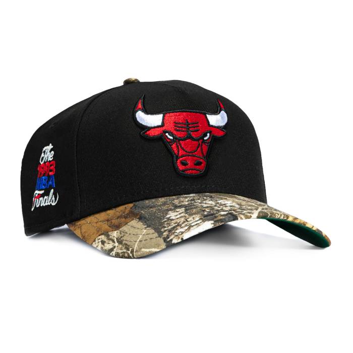 ニューエラ New Era 【 9Forty A-Frame Chicago Bulls The 1993 Nba Finals Patch Snapback Hat Men Black / Real Tree Camo 】 シカゴ ブルズ Snapback スナップバック バッグ メンズ 黒色 ブラック レアル カモ柄