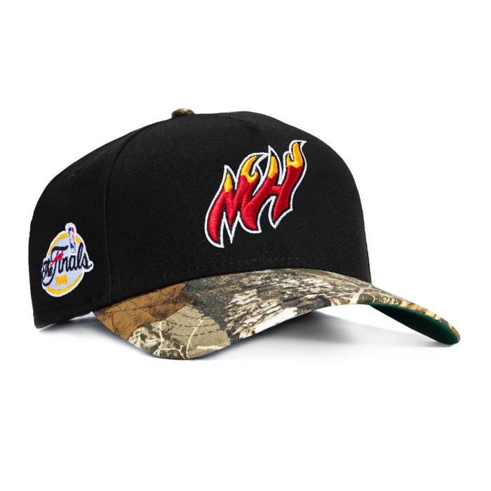 ニューエラ New Era 【 9Forty A-Frame Miami Heat The Finals 2006 Patch Snapback Hat Men Black / Real Tree Camo 】 マイアミ ヒート Snapback スナップバック バッグ メンズ 黒色 ブラック レアル カモ柄|スニケス