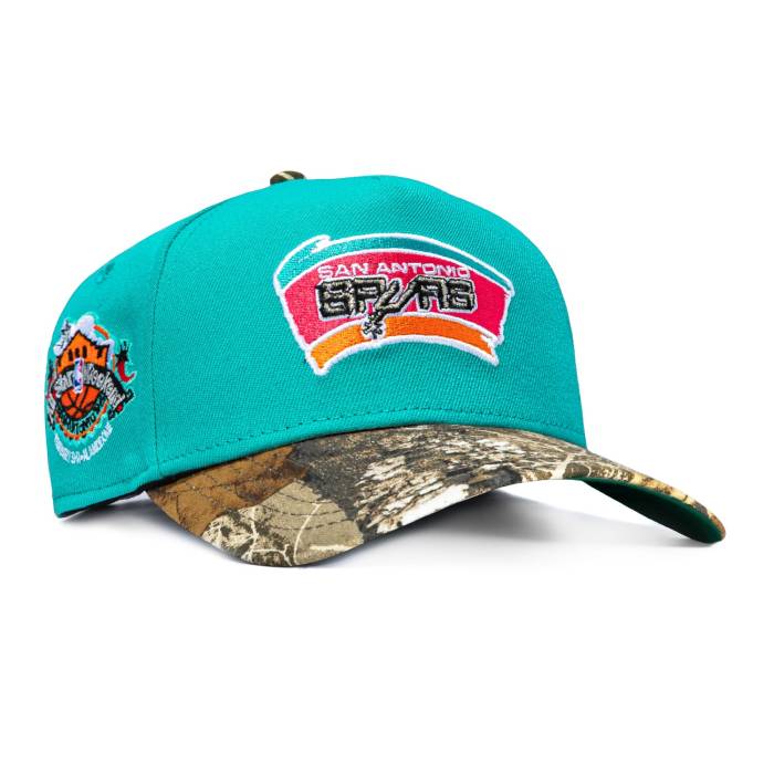 ニューエラ New Era 【 9Forty A-Frame San Antonio Spurs 1996 All Star Game Patch Snapback Hat Men Teal / Real Tree 】 スパーズ Game ゲーム Snapback スナップバック バッグ メンズ レアル｜スニケス