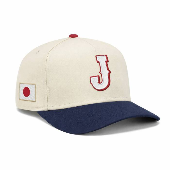 ニューエラ New Era 【 Pre-Order 9Forty A-Frame Japan 2026 World Baseball Classic Japan Flag Patch Snapback Hat Men White / Navy 】 ベースボール クラシック Snapback スナップバック バッグ メンズ 白色 ホワイト 紺色 ネ