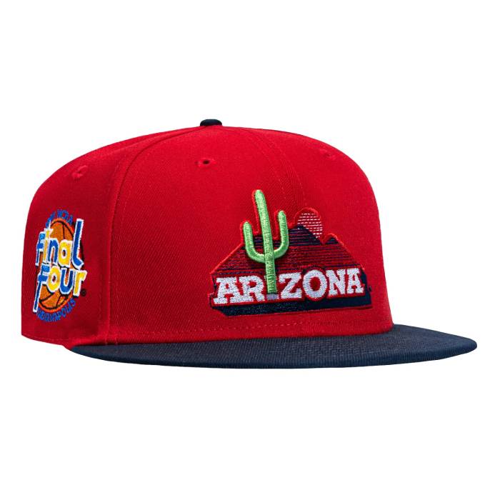 【★百貨店SALE★6/11真夜中2時迄】ニュー内鰓 New Era 【 59Fifty Arizona Wildcats 1997 Final Four Patch Hat Men Red / Navy 】 アリゾナ ワイルドキャッツ メンズ Red 赤・赤いこと 紺色 米国海軍
