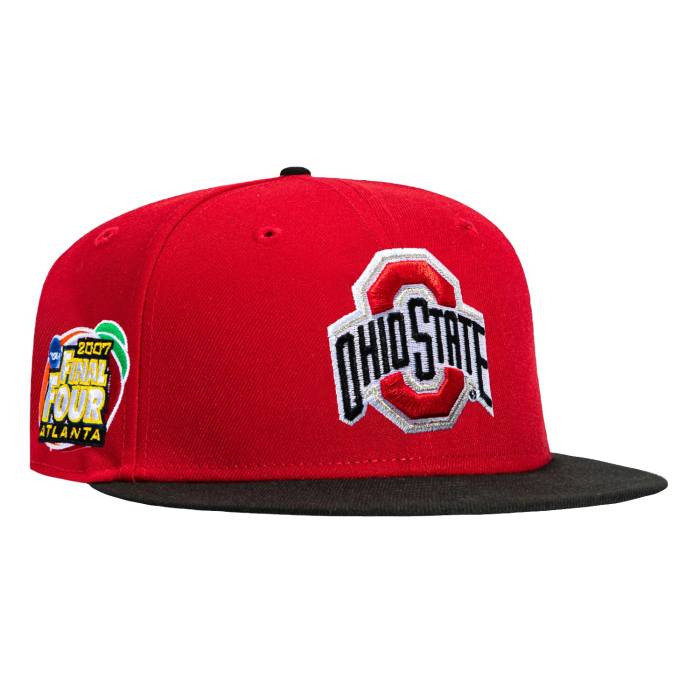 【★百貨店SALE★6/11真夜中2時迄】ニュー内鰓 New Era 【 59Fifty Ohio State Buckeyes 2007 Final Four Patch Hat Men Red / Black 】 トチノキの州 State 滑るゲーム盤 バックアイズ メンズ Red 赤・赤いこと 黒いこと 黒いこと