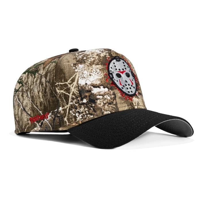 ニュー内鰓 New Era 【 9Forty A-Frame Jason Mask Friday The 13Th Patch Snapback Hat Men Real Tree Camo 】 Snapback スナップバック 御徒面子 メンズ レアル 間鴨柄