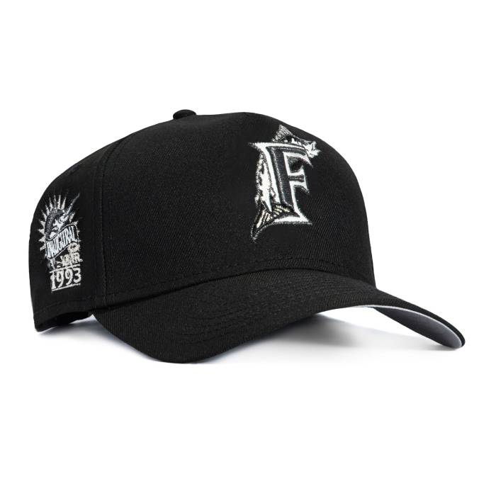 ニューエラ New Era 【 9Forty Gitd A-Frame Miami Marlins 1993 Inaugural Patch Snapback Hat Men Black / White 】 マイアミ マーリンズ Snapback スナップバック バッグ メンズ 黒色 ブラック 白色 ホワイト｜スニケス