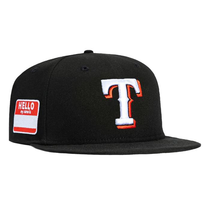 ニューエラ New Era 【 59Fifty Texas Rangers My Name Is Patch Hat Men Black / White 】 テキサス レンジャース メンズ 黒色 ブラック 白色 ホワイト｜スニケス