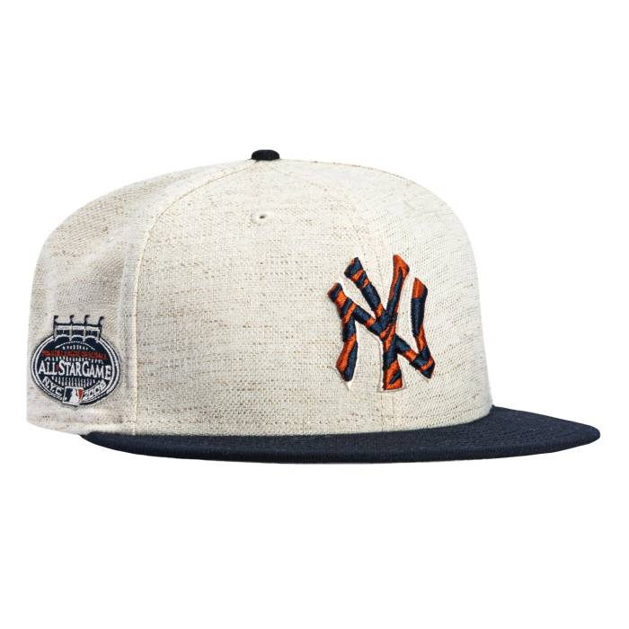 ニューエラ New Era 【 59Fifty New York Yankees 2008 All Star Game Patch Hemp Hat Men Stone / Black 】 ヤンキース Game ゲーム メンズ 黒色 ブラック