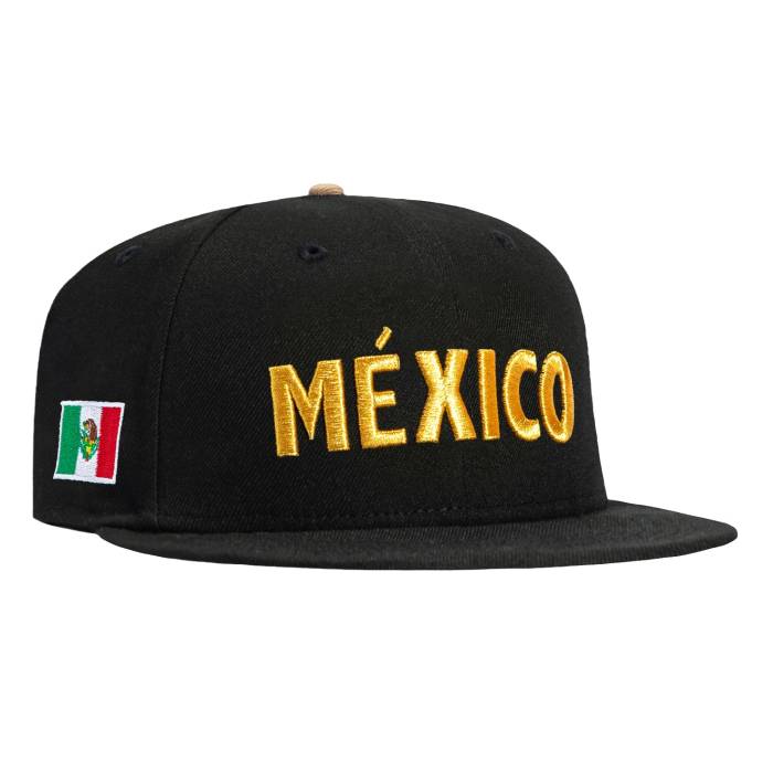 【★百貨店SALE★6/11真夜中2時迄】ニュー内鰓 New Era 【 59Fifty Mexico Mexico Flag Patch Word Hat Men Black / Navy 】 メキシコ合衆国 メンズ 黒いこと 黒いこと 紺色 米国海軍