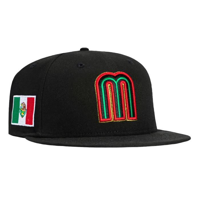 【★百貨店SALE★6/11真夜中2時迄】ニュー内鰓 New Era 【 59Fifty Mexico World Baseball Classic Mexico Flag Patch Red Uv Hat Men Black 】 メキシコ合衆国 野球 古典派音楽 Red 赤・赤いこと メンズ 黒いこと 黒いこと