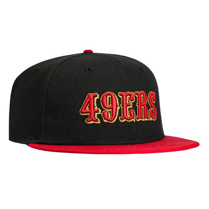 【★百貨店SALE★6/11真夜中2時迄】ニュー内鰓 New Era 【 59Fifty San Francisco 49Ers Rivalry Word Hat Men Black / Red 】 フォーティーナイナーズ メンズ 黒いこと 黒いこと Red 赤・赤いこと