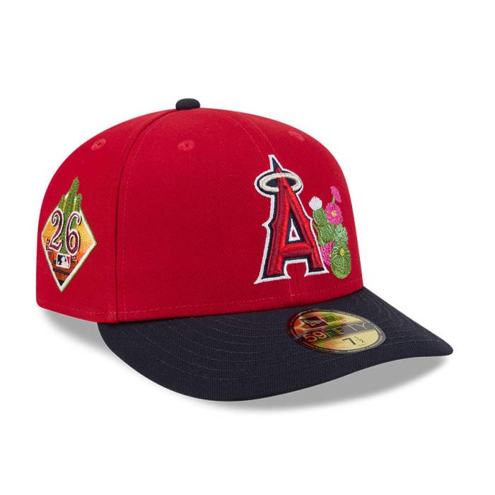【★百貨店SALE★6/11真夜中2時迄】ニュー内鰓 New Era 【 59Fifty Los Angeles Angels 2026 Arizona Spring Training Pre-Curved Hat Men Red / Navy 】 angels エンジェルス アリゾナ Spring 春月 形づくる メンズ Red 赤・赤いこと 紺色 米国海軍