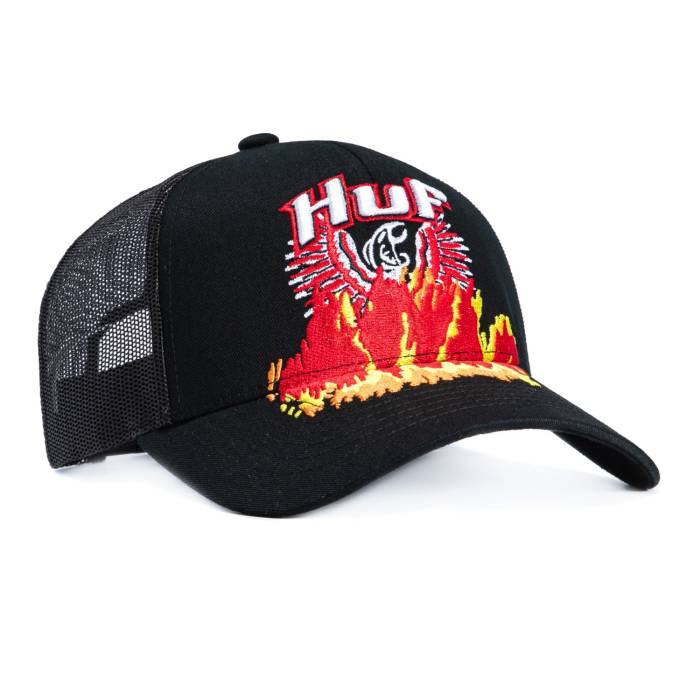 ハフ Huf 【 Phoenix Trucker Snapback Hat Men Black 】 フェニックス トラッカー Snapback スナップバック バッグ メンズ 黒色 ブラック