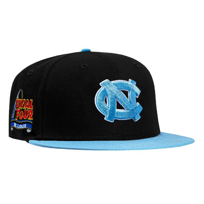 【★百貨店SALE★6/11真夜中2時迄】ニュー内鰓 New Era 【 59Fifty Unc Tar Heels 2005 Final Four Patch Hat Men Black / Light Blue 】 メンズ 黒いこと 黒いこと 青碧 青碧