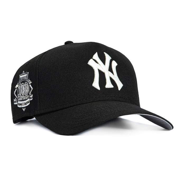 ニューエラ New Era 【 9Forty Gitd A-Frame New York Yankees 100Th Anniversary Patch Snapback Hat Men Black / White 】 ヤンキース Snapback スナップバック バッグ メンズ 黒色 ブラック 白色 ホワイト|スニケス
