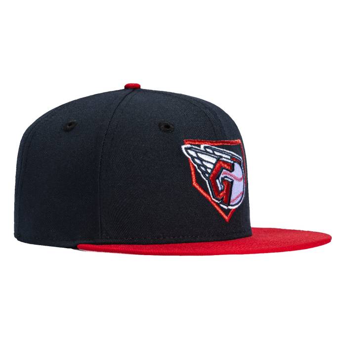 ニューエラ New Era 【 59Fifty Cleveland Guardians Diamond Hat Men Navy / Red 】 クリーブランド ダイヤモンド メンズ 紺色 ネイビー Red 赤・レッド