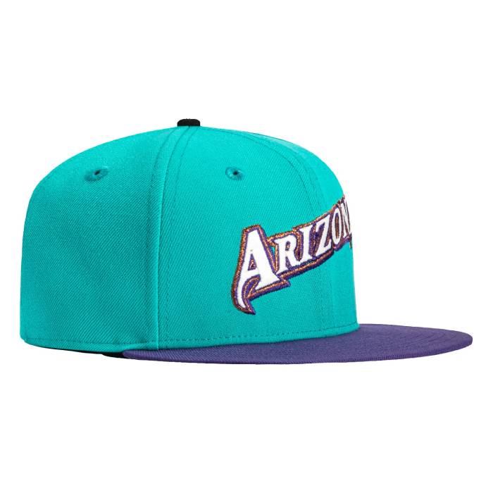 ニューエラ New Era 【 59Fifty Arizona Diamondbacks Script Hat Men Teal / Purple 】 アリゾナ ダイヤモンドバックス スクリプト メンズ Purple 紫・パープル