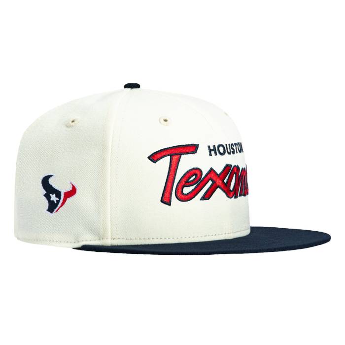 【★百貨店SALE★6/11真夜中2時迄】ニュー内鰓 New Era 【 59Fifty Houston Texans Logo Patch Script Hat Men White / Navy 】 ヒューストン テキサンズ ロゴタイプ 原作 メンズ 白いこと 白いこと 紺色 米国海軍