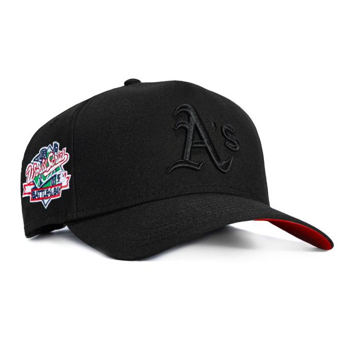 ニューエラ New Era 【 9Forty A-Frame Oakland Athletics Battle Of The Bay Patch Snapback Red Uv Hat Men Black On Black 】 オークランド アスレチックス Snapback スナップバック バッグ Red 赤・レッド メンズ 黒色 ブラ|スニケス