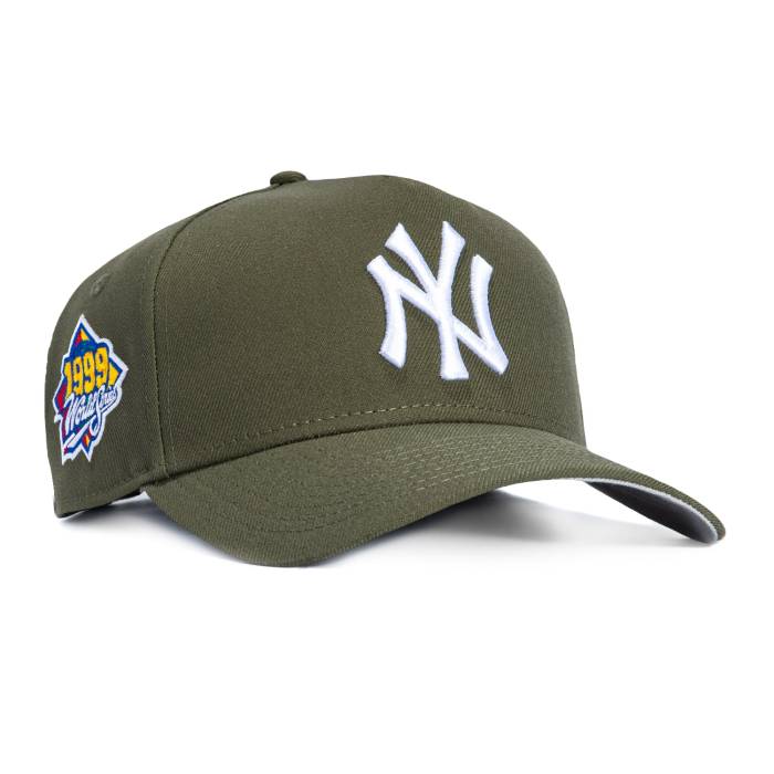 ニューエラ New Era 【 9Forty A-Frame New York Yankees 1999 World Series Patch Snapback Hat Men Olive / White 】 ヤンキース シリーズ Snapback スナップバック バッグ メンズ olive オリーブ 白色 ホワイト|スニケス