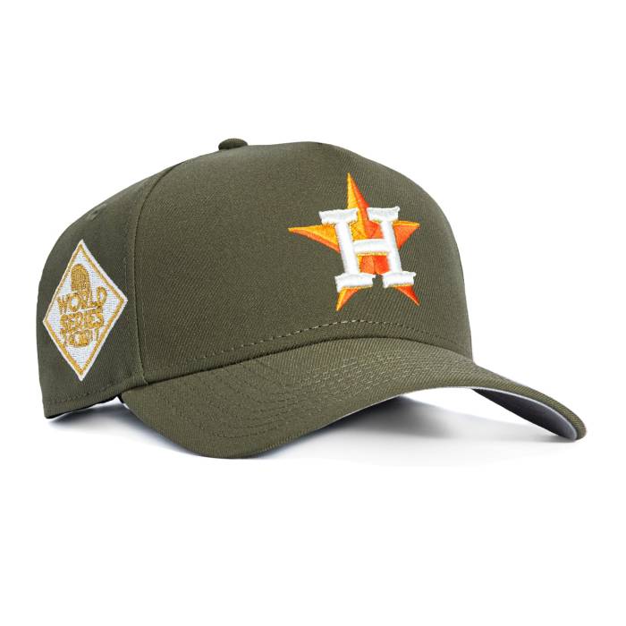 ニューエラ New Era 【 9Forty A-Frame Houston Astros 2017 World Series Patch Snapback Hat Men Olive / Ivy 】 ヒューストン アストロズ シリーズ Snapback スナップバック バッグ メンズ olive オリーブ