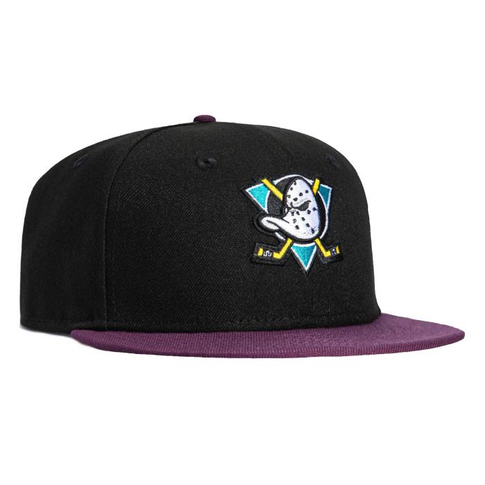 ニューエラ New Era 【 9Fifty Youth Anaheim Ducks 1993 Snapback Hat Men Black / Maroon 】 子供用 アナハイム ダックス Snapback スナップバック バッグ メンズ 黒色 ブラック マルーン