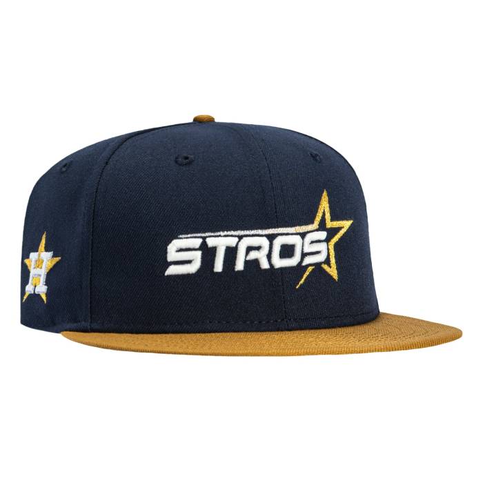 ニューエラ New Era 【 59Fifty Houston Astros Logo Patch Stros Word Hat Men Navy / Gold 】 ヒューストン アストロズ ロゴ メンズ 紺色 ネイビー ゴールド｜スニケス