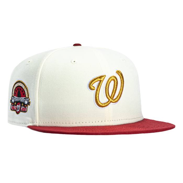 ニューエラ New Era 【 59Fifty Washington Nationals Rfk Stadium Patch Hat Men White / Cardinal / Metallic Gold 】 ワシントン ナショナルズ スタジアム メンズ 白色 ホワイト カーディナル ゴールド｜スニケス