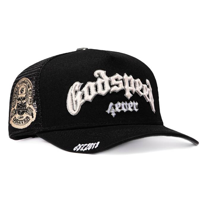 Godspeed 【 Forever Trucker Snapback Hat Men Black 】 トラッカー Snapback スナップバック 御徒面子 メンズ 黒いこと 黒いこと