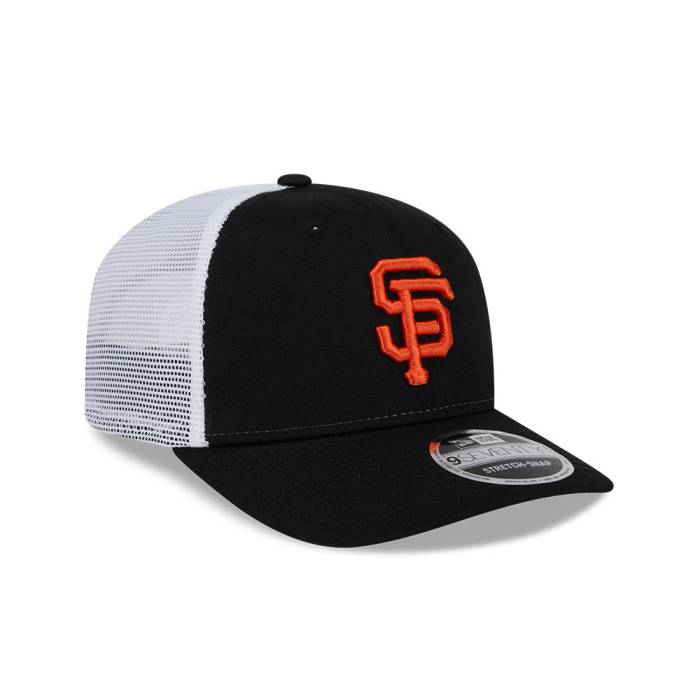 ニューエラ New Era 【 9Seventy San Francisco Giants Snapback Trucker Hat Men Black / White 】 ジャイアンツ Snapback スナップバック バッグ トラッカー メンズ 黒色 ブラック 白色 ホワイト