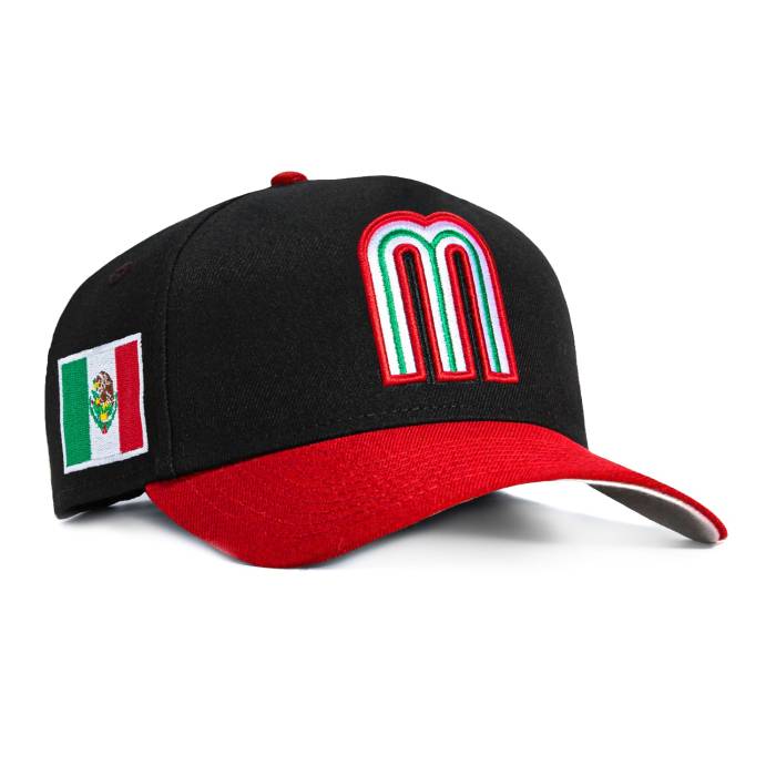 ニューエラ New Era 【 9Forty A-Frame Mexico World Baseball Classic Mexico Flag Patch Snapback Hat Men Black / Red 】 メキシコ ベースボール クラシック Snapback スナップバック バッグ メンズ 黒色 ブラック Red 赤・|スニケス
