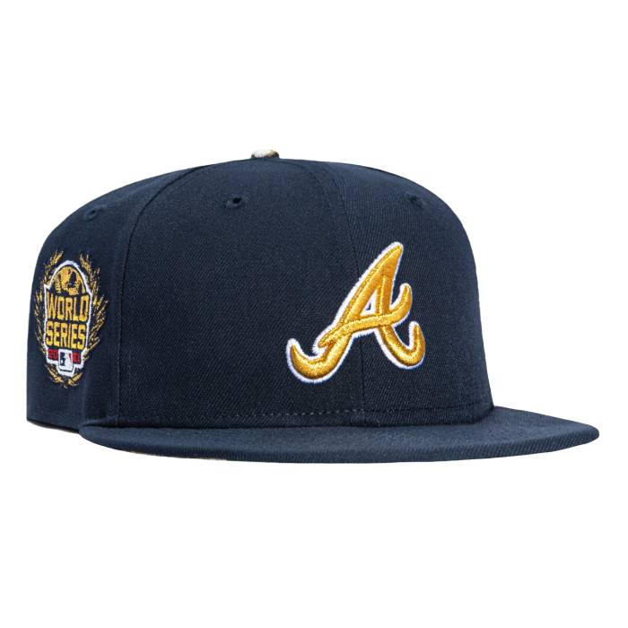 ニュー内鰓 New Era 【 59Fifty Atlanta Braves 2021 World Series Patch Realtree Uv Hat Men Navy 】 ジョージアの州都 ブレーブス つづき物 メンズ 紺色 米国海軍