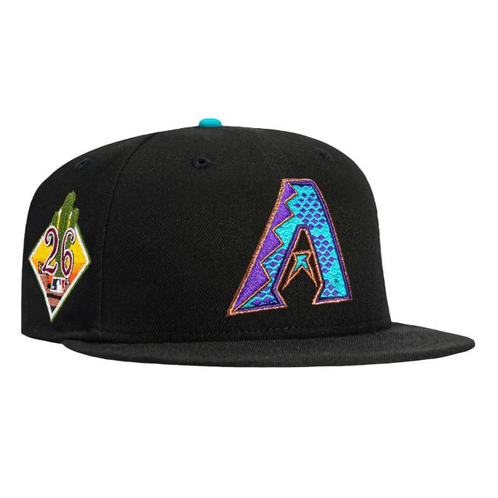 【★百貨店SALE★6/11真夜中2時迄】ニュー内鰓 New Era 【 59Fifty Arizona Diamondbacks 2026 Arizona Spring Training Patch A Snake Scale Hat Men Black / Teal / Purple 】 アリゾナ 金剛石バックス Spring 春月 形づくる メンズ 黒いこと 黒いこと