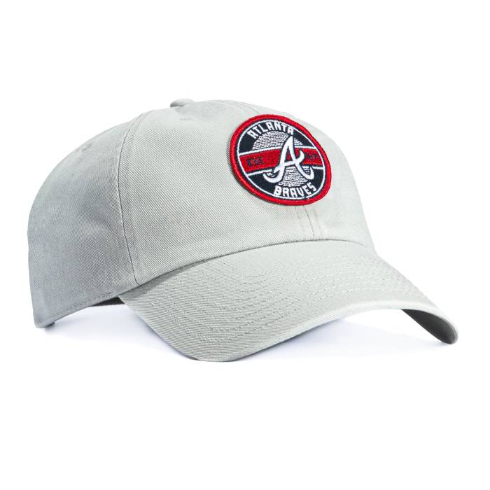 フォーティーセブンブランド 47 Brand 【 Cleanup Atlanta Braves Circle Est. 1871 Patch Strapback Hat Men Grey 】 アトランタ ブレーブス メンズ 灰色 グレー