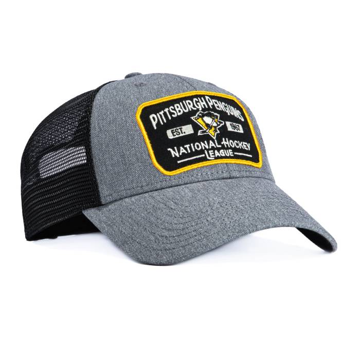 フォーティーセブンブランド 47 Brand 【 Mvp Pittsburgh Penguins Est. 1967 Patch Trucker Snapback Hat Men Charcoal 】 ピッツバーグ ペンギンズ トラッカー Snapback スナップバック バッグ メンズ チャコール