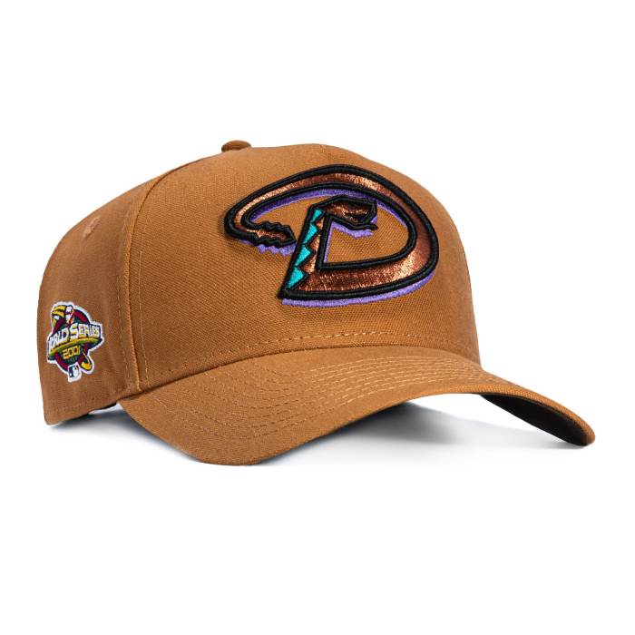 ニュー内鰓 New Era 【 9Forty Arizona Diamondbacks 2001 World Series Patch Snapback Hat Men Khaki 】 アリゾナ 金剛石バックス 続きもの Snapback スナップバック 御徒面子 メンズ カーキ