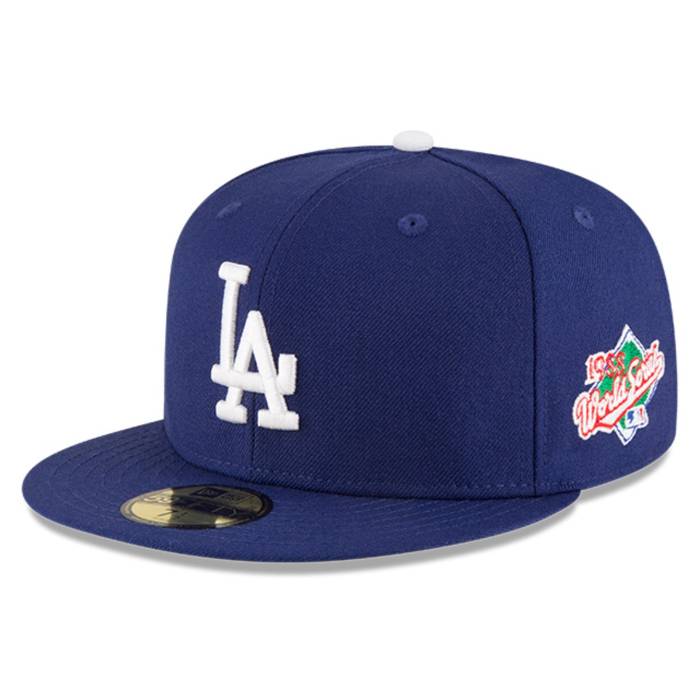 ニューエラ New Era 【 59Fifty Los Angeles Dodgers 1988 World Series Patch Hat Men Royal 】 ドジャース シリーズ メンズ｜スニケス