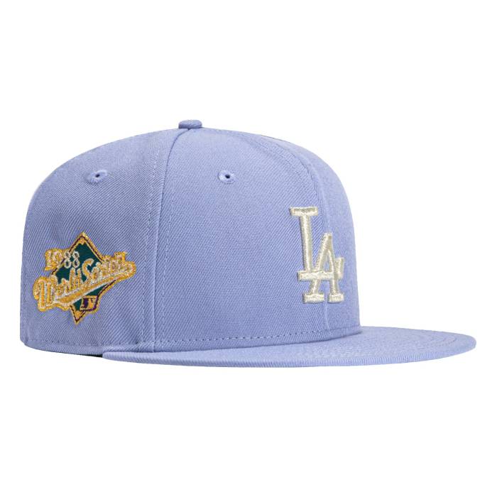 ニューエラ New Era 【 59Fifty Los Angeles Dodgers 1988 World Series Patch Hat Men Lavender 】 ドジャース シリーズ メンズ｜スニケス