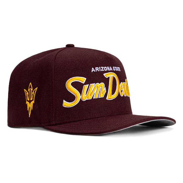 ニューエラ New Era 【 9Fifty A-Frame Arizona State Sun Devils Logo Patch Script Snapback Hat Men Maroon 】 アリゾナ State スケートボード デビルス ロゴ スクリプト Snapback スナップバック バッグ メンズ マルーン|スニケス