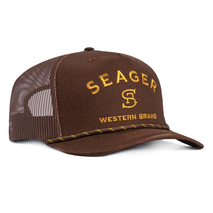 Seager 【 Western Brand Trucker Snapback Hat Men Brown 】 ウェスタン トラッカー Snapback スナップバック バッグ メンズ 茶色 ブラウン