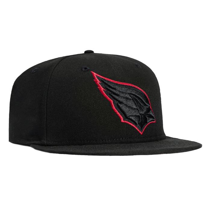 ニューエラ New Era 【 59Fifty Arizona Cardinals Outline Hat Men Black / Black / Red 】 アリゾナ カージナルス メンズ 黒色 ブラック Red 赤・レッド｜スニケス